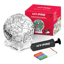 Hy-Pro Doodlekick Football - Colouring football, Customizable Mini Football, Comes with Pump, Stand & Colour Pens, Size 2 Football, Great Football