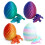 Flavery 4 Pack 3D Printed Dragon Egg Small, Easter Eggs with Dragon Inside, Articulated Crystal Dragon Fidget Toy, Easter Basket 1