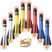 Anginne Rocket Toy Launcher for Kids Refill, Outdoor Toys Garden Toys for 3-12 Year Old Boys Rocket Refill Gifts for 4-11 Year Old Boys Toys Age 3-11