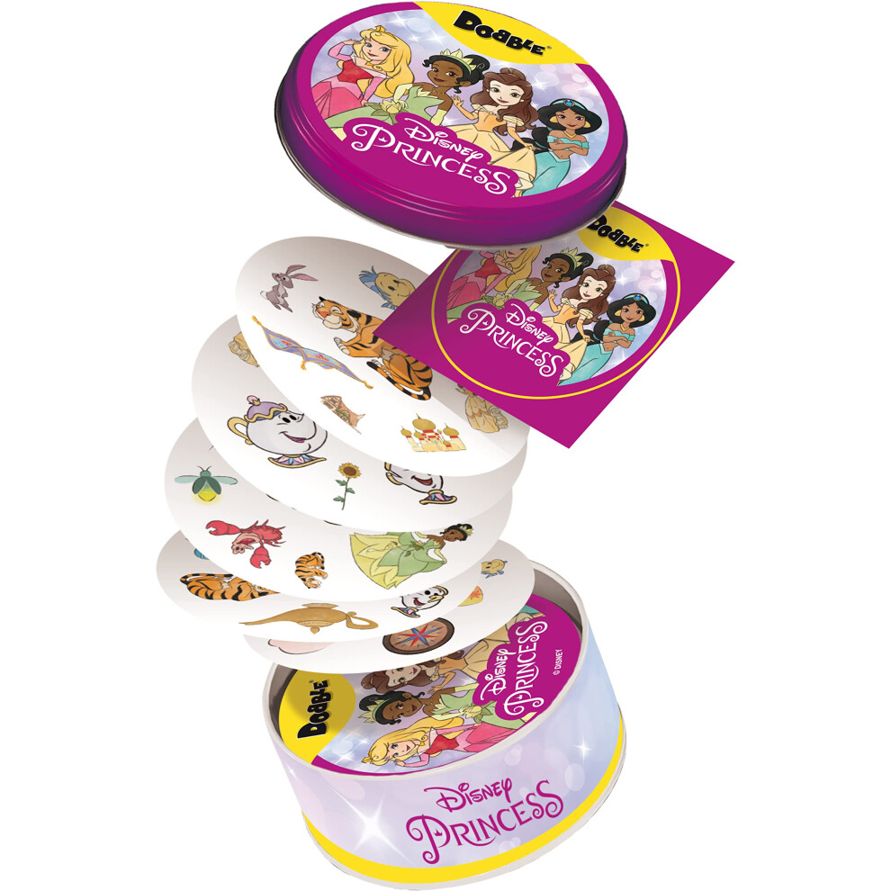 Asmodee | Dobble Disney Princess | Card Game | Ages 4+ | 2-8 Players | 15 Minutes Playing Time