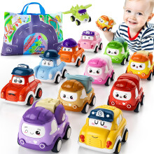 SYHLN Toys for 1 Year Old Boys Gifts,12 Pcs Baby Boy Car Toys Pull Back Cars, Easter Gift for Childrens Toddler Toys Age 1-3 Years,Birthday Gift for