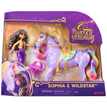 Unicorn Academy, Sophia & Wildstar Set with 2 Riding Accessories and Hair Styling Tool, Dolls and Unicorn Toys for Girls Aged 4 and up