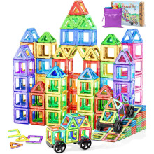 COOLJOYA Magnetic Building Blocks Magnetic Tiles for Kids, Magnetic Building Blocks Toys for 3 4 5 6 Year Old Girls Boys Gift, Magnets for Kids Toys,