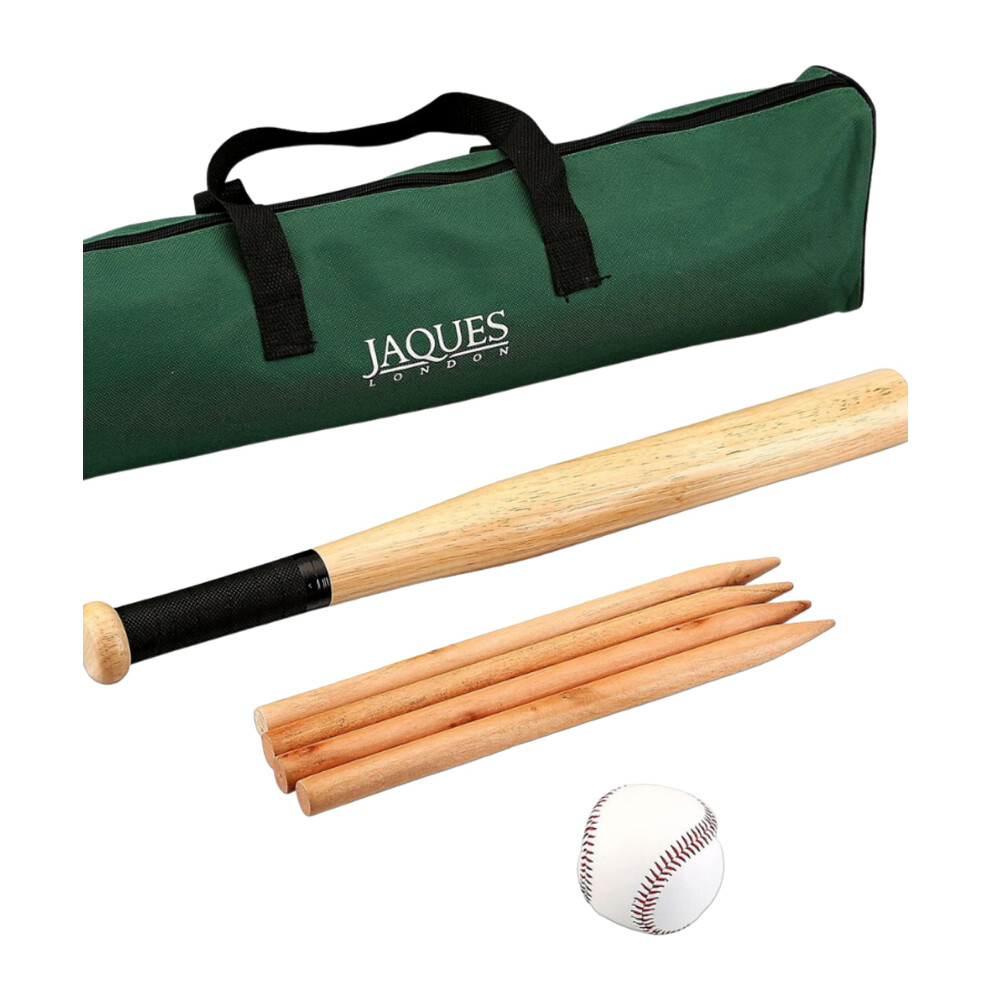 Photos - Other Toys Jaques of London Rounders Set Premium Set for Adults and Kids | With Safe Play Rounders Bat and Ball | Premium Rounders Kit