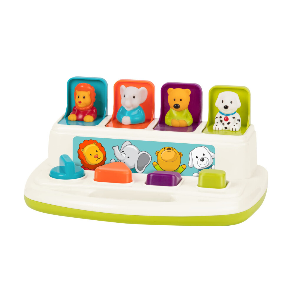 Photos - Other Toys Battat  Pop-up Pals - Cause-and-Effect Developmental Toy with Push Buttons & Colors - Color Sorting Animal Toys - for Kids, 