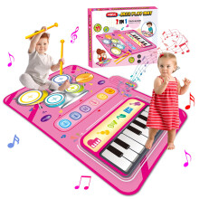 Toys for 3 4 5 6 Year Old Girls, 2 in 1 Music Mat Gifts for Girls Kids Toys 3-6 Year Old Girl Boys, Educational Music Toys for 3-6 Year Old Girls