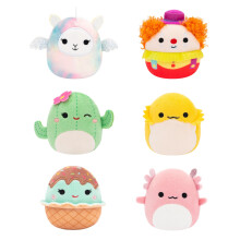 Micromallows Squishmallows Original 6-Pack ? Archie Axolotl, Bimbi Clown, Lucy-May Llamapegacorn, Maritza Cactus, Maya Sundae, Rodry Bearded Dragon