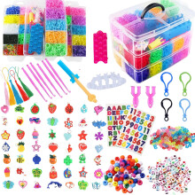 Tuilful 15000+ Loom Band Kit, 25 Colors with Storage Box, DIY Friendship Bracelet Making Kit for Kids, Ideal Easter Gift for Kids, Christmas Gifts,
