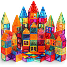 100PCS Magnetic Tiles Kids Toys - Magnetic Building Blocks STEM Magnet Building Set Preschool Learning for Kids Ages 3-8, Sensory Montessori Toys for