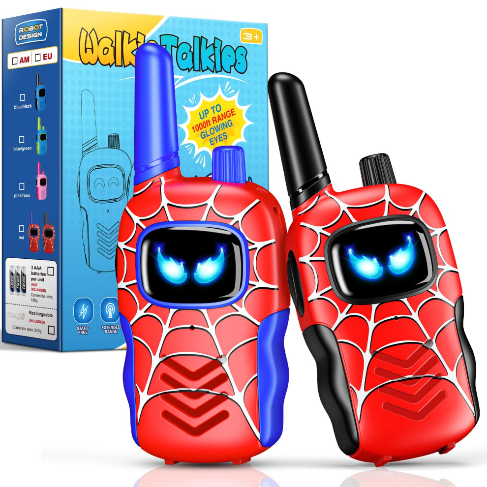 Toyokid Spider Walkie Talkies Kids Toys For 3 4 5 6 Year Old Boys Girls Gifts For 3-12 Year Old Boy Girls Toys, Spider Toys Kids Birthday Presents 8000000586377