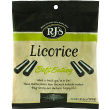 RJ's Natural Soft Eating Natural Licorice Bag 300 g (Pack of 3)