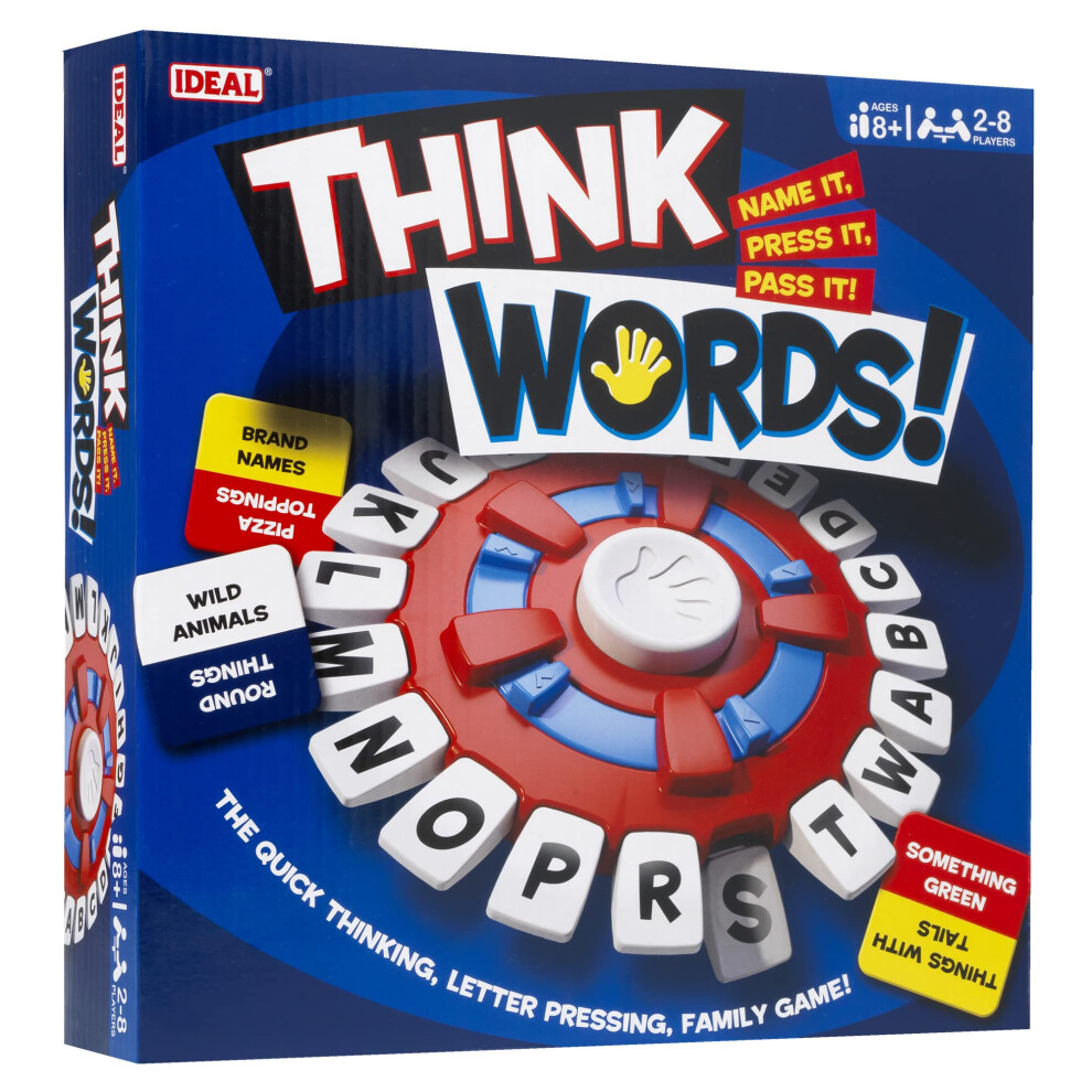 Ideal | Think Words: The Quick Thinking, Letter Pressing Game! | Family Games | For 2-8 Players | Ages 8+