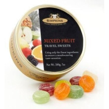 Simpkins Mixed Fruit Travel Sweets 200g Tin (Pack of 6)