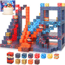 COOLJOYA Magnetic Blocks for kids Boys and Girls Aged 3 4 5 6 7 8 Years Old, Magnetic Building Blocks 54PCS, Stacking Construction Toys Montessori