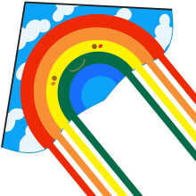 HONBO Rainbow Delta Kites for Adults-Beginner kite for kids Easy to fly - Kit Line and Swivel Included- Good for Outdoor Games and Summer The Beach