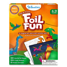 Skillmatics Foil Fun - Dinosaurs, No Mess Art for Kids, Craft Kits & Supplies, DIY Creative Activity, Travel Toys, Gifts for Boys & Girls Ages 4, 5,
