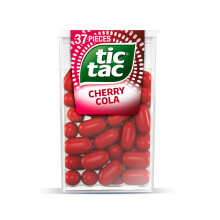 Tic Tac Mixers Cherry Cola Mints Sweets, Mints, Party Bag Fillers, On the Go Refreshment, Bulk Box of 24 x 18g Packs