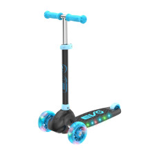 EVO Eclipse Light-Up 3-Wheel Kick Scooter for Kids Ages 3?12 | Adjustable Handlebar Push Ride-On with LED Wheels | Foldable Scooter for Boys & Girls ?