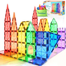 Magnetic Tiles Kids Toys STEM Magnet Toys for Toddler Magnetic Blocks Building Toys Preschool Learning Sensory Montessori Toys for 3+ Year Old Boys