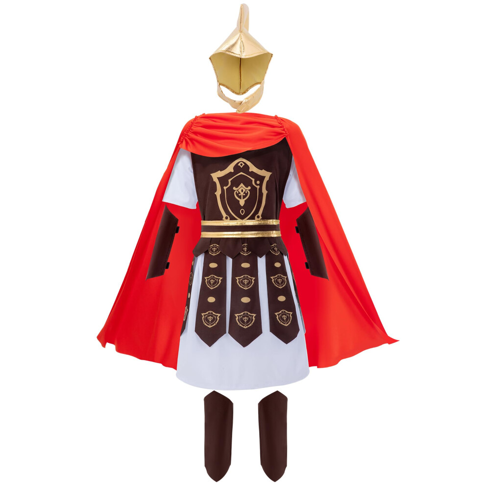 Photos - Fancy Dress WIKITOT Roman Costume Kids, Roman Soldier Costume Kids with Golden Helmet, Greek Costume for Boys Age 5-13, World Book Day H
