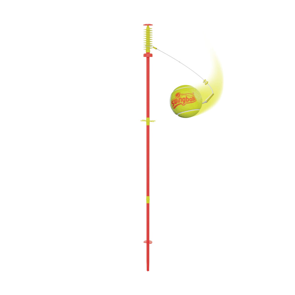 Swingball Classic Original | And | Outdoor Activities | Traditional Pole In The Ground Set | Real Tennis Ball And 2 Championship Bats | Red/Yellow