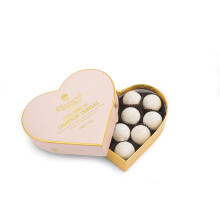 Charbonnel et Walker Pink Marc de Champagne Truffles in Heart Shaped Box 200 g