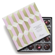 Friars Chocolate Rose & Violet Creams - 16 Per Box (295 g) | Smooth & Soft Fondant & Quality 65% Dark Cocoa | Premium Chocolates for Special Occasions