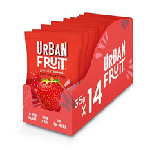 Urban Fruit Dried Strawberry Packs - Gently Baked Fruit - Healthy - Vegan - 14 x 35 g