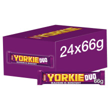 Nestl? Yorkie Raisin and Biscuit Duo Milk Chocolate Bars, 24 x 66 g