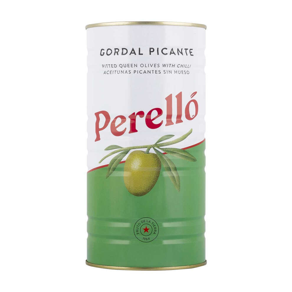 Perello Perell? Spanish Gordal Pitted Green Olives, 600 G