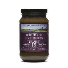 ABBCo Five Herb Beef Bone Broth Concentrate with Italian Herbs ? Premium Grass-Fed Beef Bone Broth for Keto Diet, Halal, Nutritional Beverage & Flavor