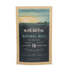 ABBCo Natural Beef Bone Broth Powder - Gluten Free, Soy Free, Dairy Free Concentrated Beef Broth with 16 Key Amino Acids - Ideal Base Beef Protein For