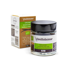 Pure Premium Organic Madagascan Vanilla Bean Powder (20g) | Premium Powder for Baking & Puddings | Natural Ground Vanilla Beans | Vanillabazaar