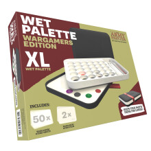 The Army Painter, Wargamers Edition Wet Palette XL, incl. 50 Hydro Sheets, 2 Hydro Foams & Brush Storage - Wet Palette for Miniatures Acrylic Paint,