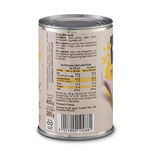 D'aucy Mixed Vegetables 400 g (Pack of 12) 1