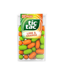 Tic Tac Lime and Orange Sweets, for Little Moments of Refreshment in a Convenient Pack, Bulk Pack of 24 x 18 g