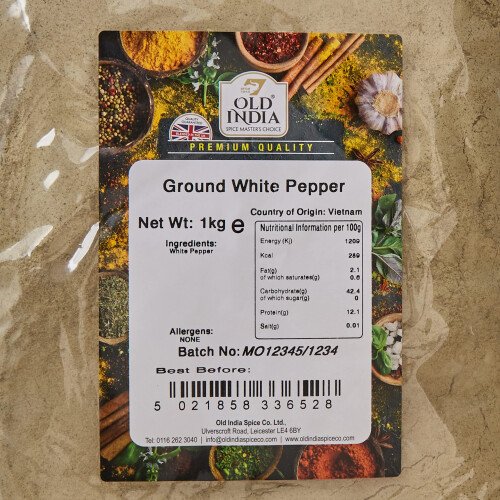 Old India Ground White Pepper 1kg 1