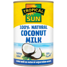 Tropical Sun Coconut Milk 100% Natural (Pack of 6)