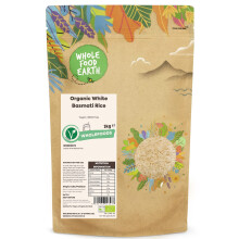 Wholefood Earth Organic White Basmati Rice 3kg Vegan | GMO Free | Certified Organic