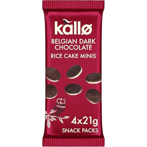 Kallo Dark Chocolate Mini Rice Cakes, 9 x 84g