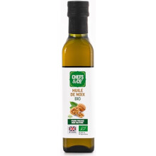 CHEFS& CO | Cold Pressed Organic Walnut Oil for Cooking (Unrefined)-250ml in a Glass Bottle | Gently Cold Pressed Without Chemicals | Premium Quality