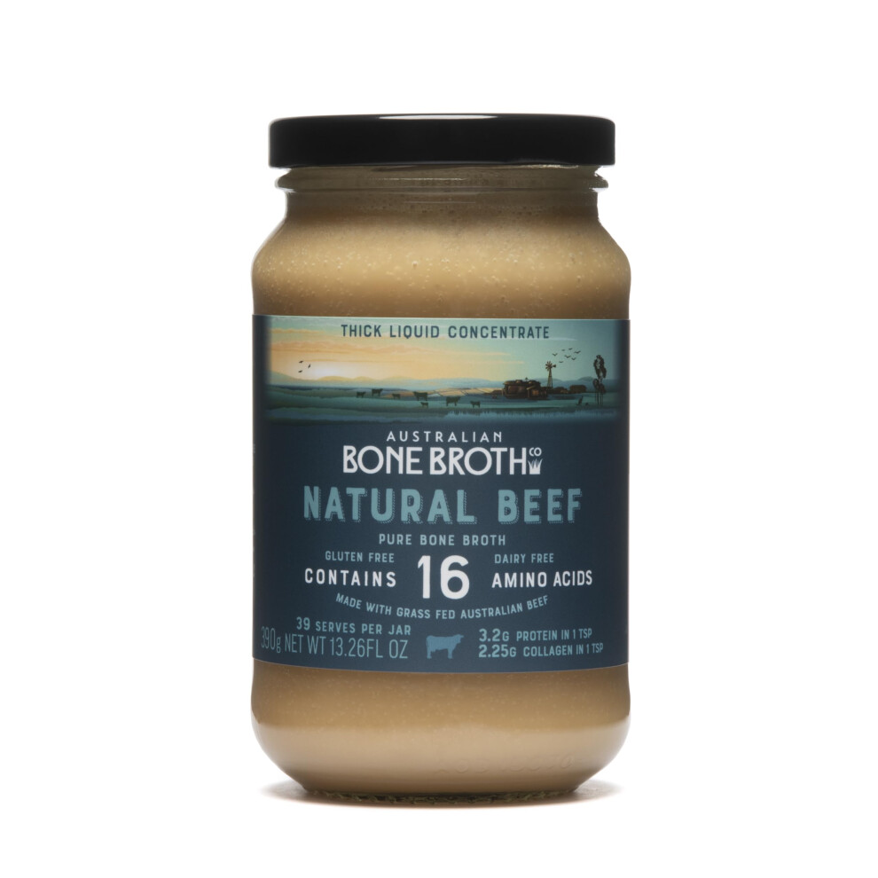 Abbco Australian Beef Bone Broth Concentrate- Natural Beef Instant Bone Broth Beverage - Gluten & Dairy Free - Great For Soups, Stock, Broth Beverage Drink.