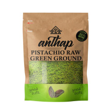 Anthap Antep Pistachio Raw Boz Green Ground, Premium Quality Antep Pistachios, Vibrant Boz Green Color, Finely Ground for Versatile Use, 100% Natural