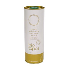 Biotopos, Fresh-Active Polyphenols- Organic Extra Virgin Olive Oil - Early Harvest, Koroneiki, Cold Pressed- Single Estate, Messenia Greece,1L Tin