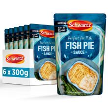 Schwartz Fish Pie Sauce 300 G | Serves 4 | Pack of 6 | Quick, Simple and Full of Flavour | Rich and Creamy Taste | With White Wine, Aromatic Parsley