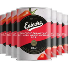 Epicure Tinned San Marzano Tomatoes, 400 g, (Pack of 12)