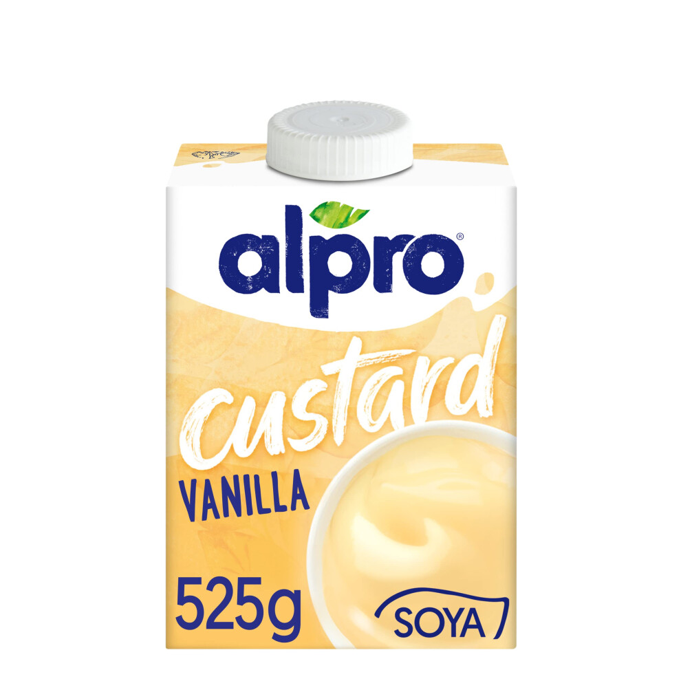 Alpro Vanilla Soya Plant-Based Long Life Alternative To Custard, Vegan & Dairy Free, 525G (Pack Of 8)