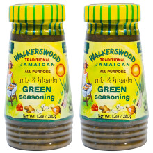 Walkerswood Traditional Jamaican Green Seasoning 280g (2-pack) + Uplabel Creations 180ml Food Pot