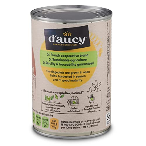 d'aucy Flageolets 400 g (Pack of 12) 2