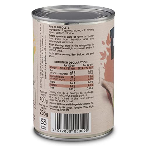 d'aucy Flageolets 400 g (Pack of 12) 1